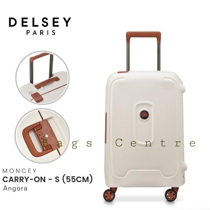 Koper 20 Inch Delsey Moncey Hardcase Cabin Size Tanpa Zipper - Beige