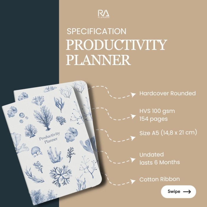 

BARANG TERLARIS Productivity Planner by RA Planner + free journal kit