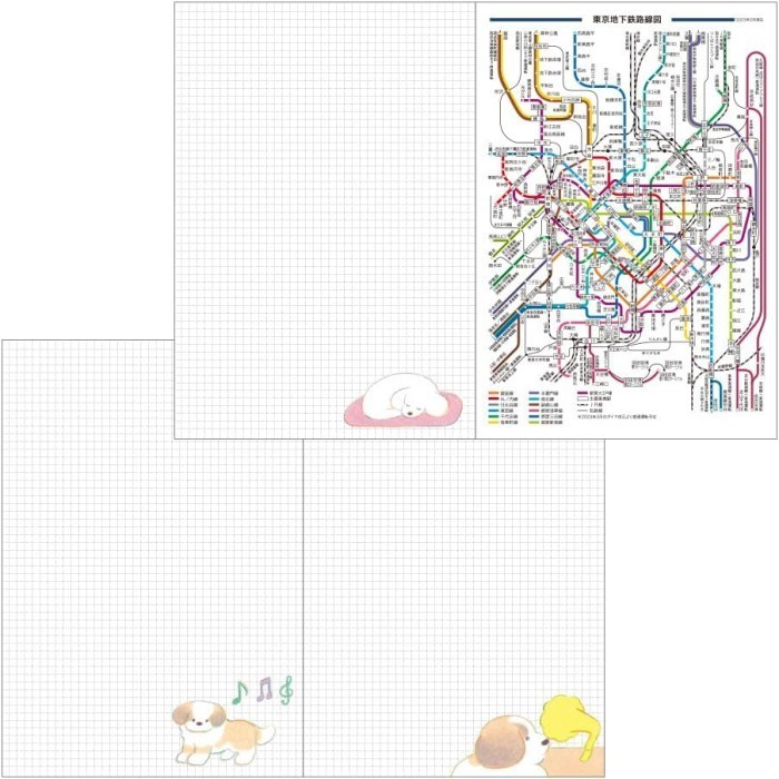 

BARANG TERLARIS Midori 2024 Datebook Dog Pattern A6 / B6 MD Planner 2024
