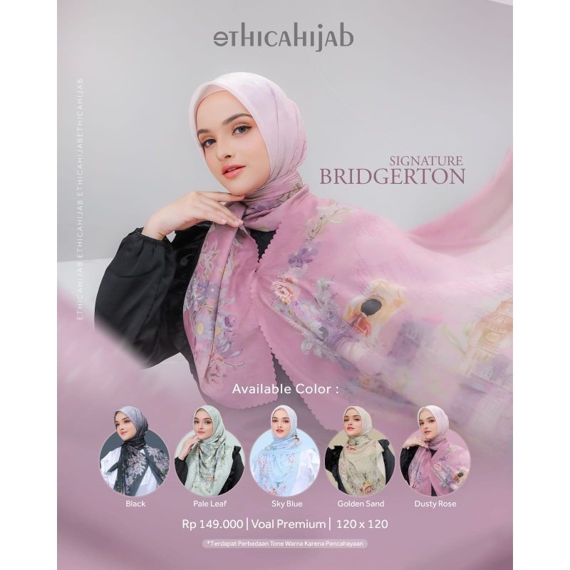 ETHICA HIJAB SIGNATURE BRIDGERTON SEGIEMPAT SYARI TERLARIS ORIGINAL