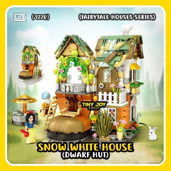 FLASH SALE LOZ FAIRYTALE SERIES ( SNOW WHITE HOUSE ) 1226 MEDIUM BLOCK BRICK TOY TERLARIS