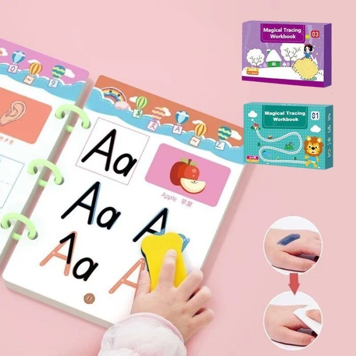 

MURAH BETULAN Pen training control magic tracing worksheet book buku menulis anak