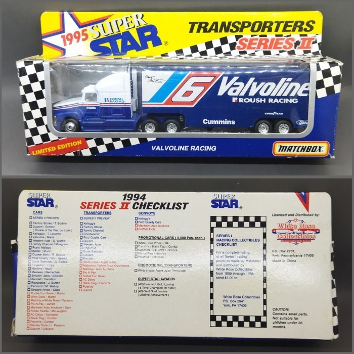 MUST HAVE MATCHBOX TRANSPORTERS VALVOLINE RACING SUPER STAR VHTF TRANSPORT TEAM TERMURAH