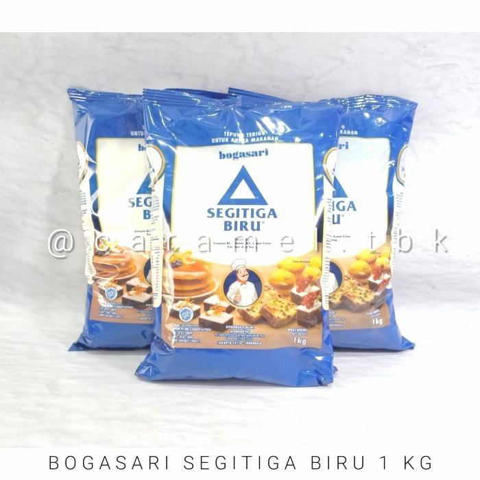 

Segitiga Biru Bogasari Tepung Terigu Protein Sedang 1 Kg 026