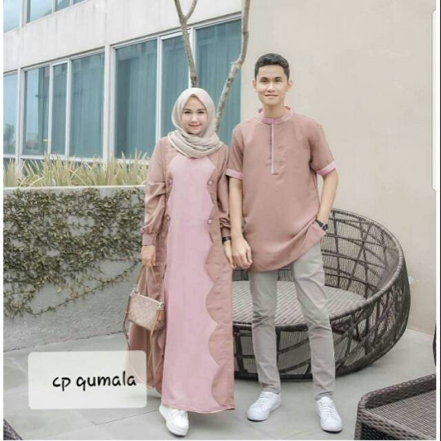 Gamis Couple Suami Istri 2024 Sarimbit Ibu Dan Anak Games Copel Lebaran Longdress Cewek Pasangan Dew