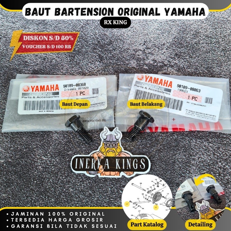 Baut Baud Bartension Atas Bawah Depan Belakang  RX KING RXS VIXION SCORPIO BYSON 90109-08063 ORIGINA