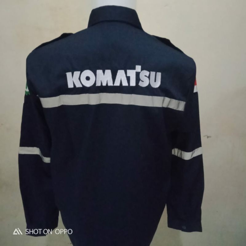 [FRESH STYLE] GET IT NOW wearpack Komatsu full bordir baju wearpack Komatsu kemeja Komatsu