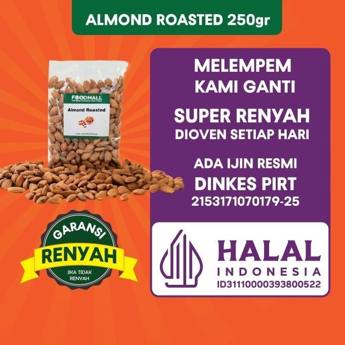 

Big Sale Almond Roasted 250 Gram / Kacang Almond Panggang Premium Pengiriman Cepat