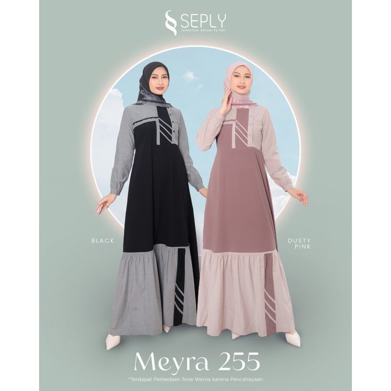 GAMIS SEPLY MEYRA 255 BLACK DAN DUSTY PINK