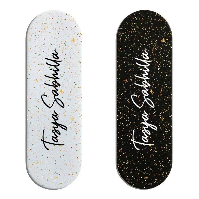 

Terlaris Sparkling Name Finger Grip (Custom) - Hitam !