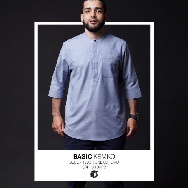 SAMASE Kemko Basic U100P Kemeja Koko Pria Dewasa Lengan 3 per 4 White Murah