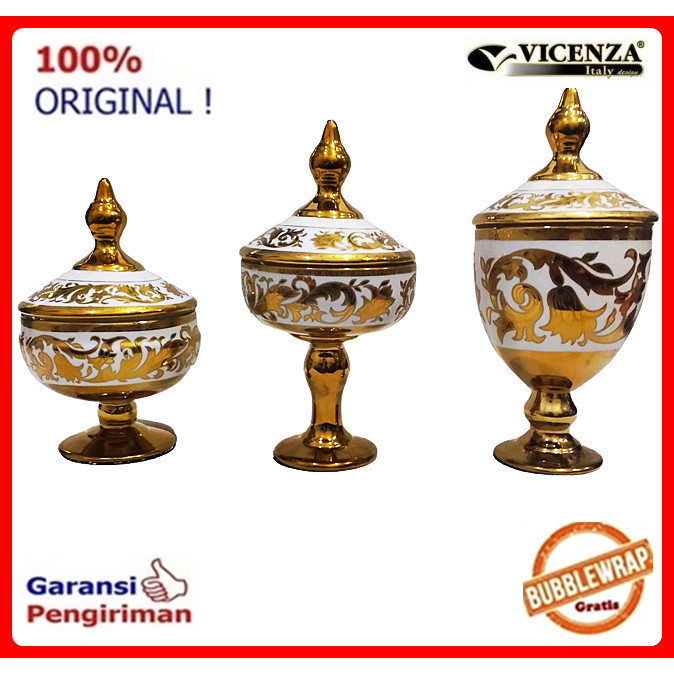 Toples Lebaran Set Toples Piala Set Toples Keramik Vicenza Tcrt 383