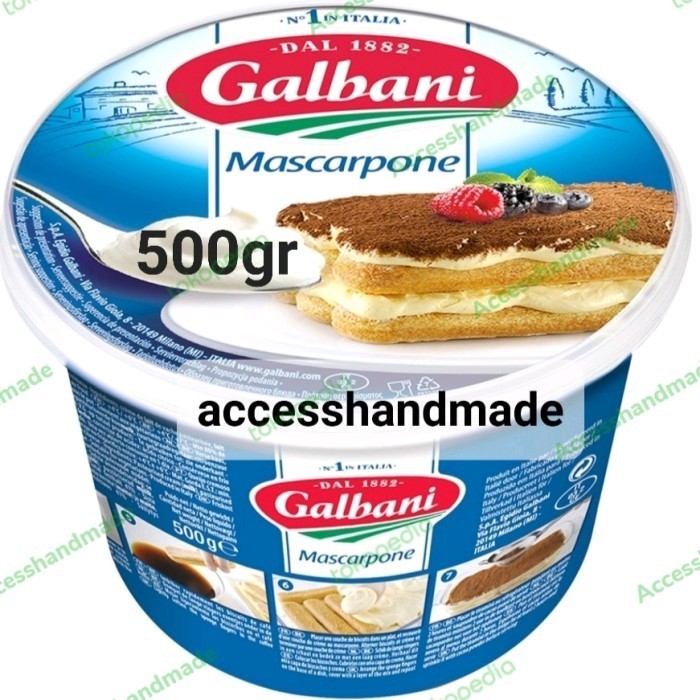 

Maspone Galbani 500Gr Tiramisu Cheese Creamy Soft Dairy Bahan Kue