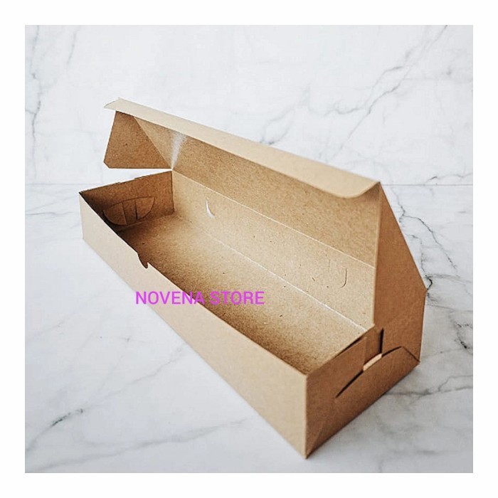 

Kotak Dus Kue Brownies Laminasi Bahan Kraft 30X10X5Cm