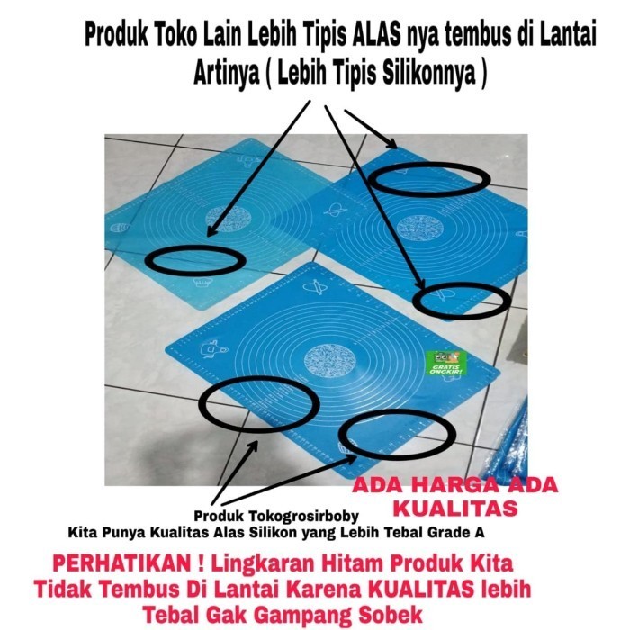 

Alas Rolling Kue Bahan Silikon Tebal Untuk Adonan Kue Ukuran 5040 Cm