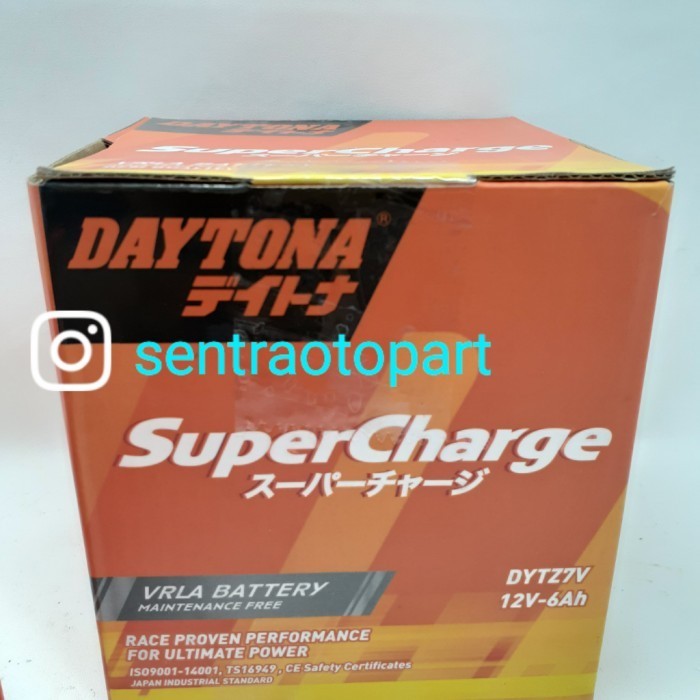 Aki Accu Semi Kering Super Charge Nmax Aerox 155 Dytz7V Daytona Gratis Ongkir