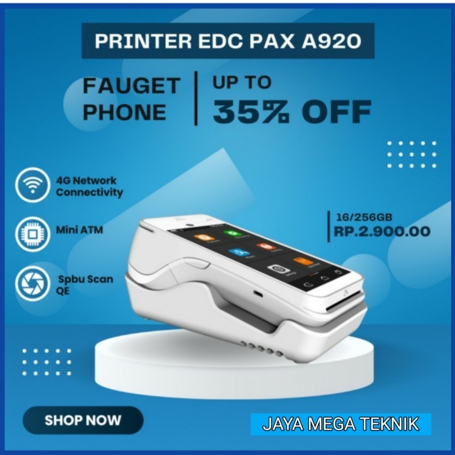 Printer EDC ANDROID A920 EDC PAX SPBU