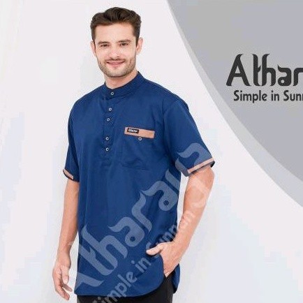 Koko Pria Dewasa Terbaru 2024 Pakaian Lebaran Anak Laki Kemeja Kokoh Slimfit Atasan Slim Fit Pendek 