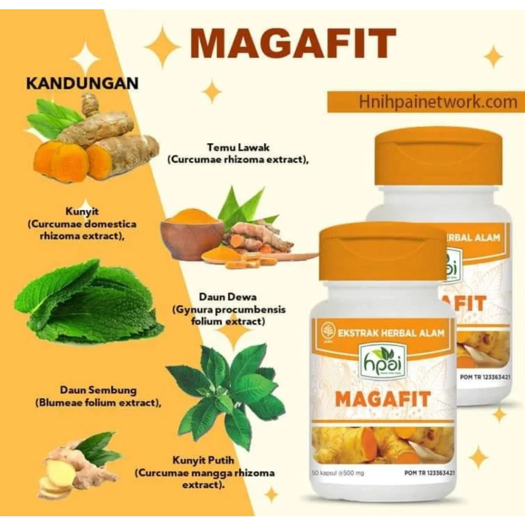 MAGAFIT HPAI ORIGINAL / OBAT SAKIT LAMBUNG KRONIS / MAGAFIT HNI ORIGINAL / HERBAL SAKIT MAGH / MAGAF
