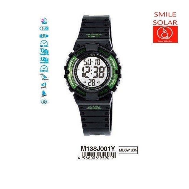 Jam Tangan Sport Digital Wanita Anak Q&Q Qnq Qq M138 M138J