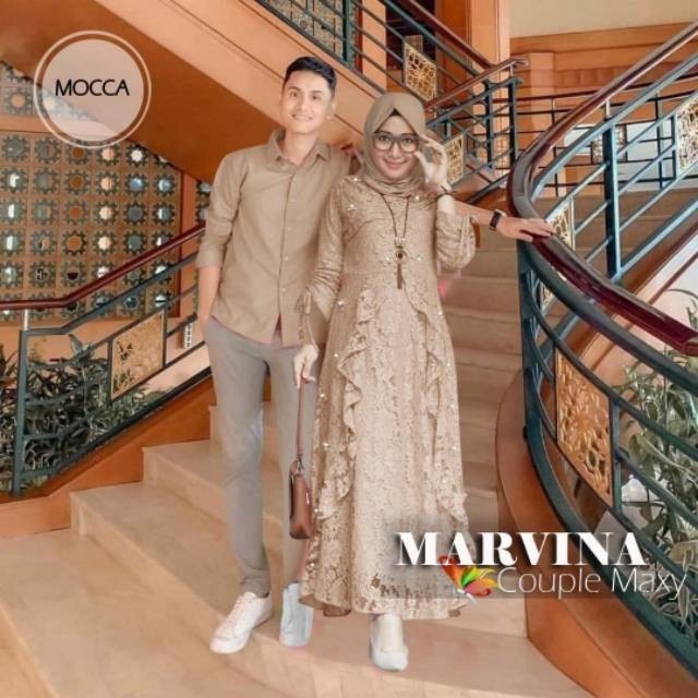 Baju Kondangan Couple Pasangan Brukat Elegan Mewah Terbaru
