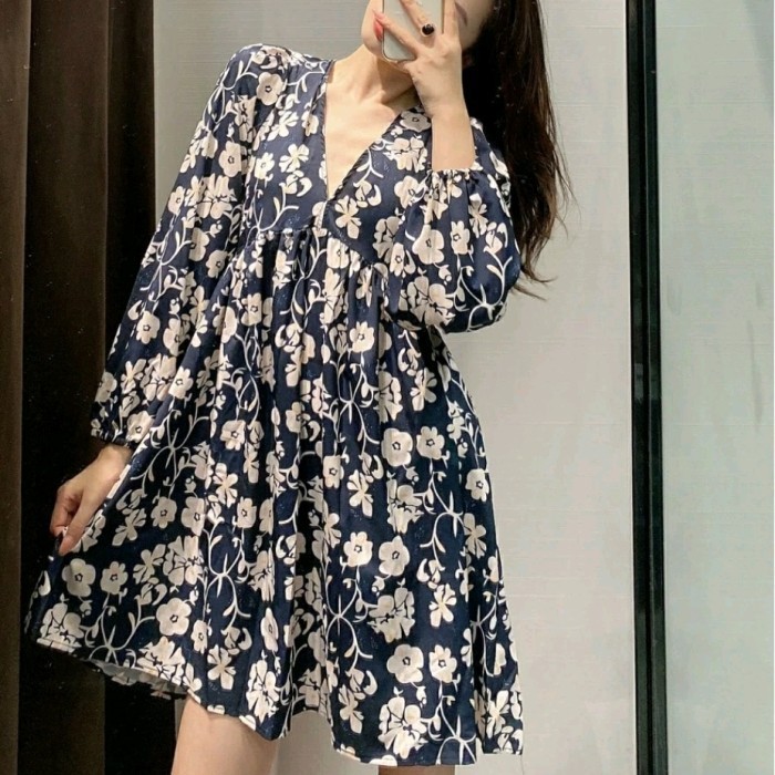 Ni Dress Baju Terusan Wanita Lengan Panjang Bali Pantai Maldives