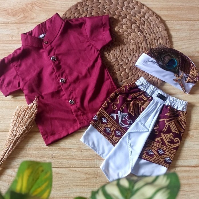 New Setelan pakaian adat anak bali , baju adat anak laki laki