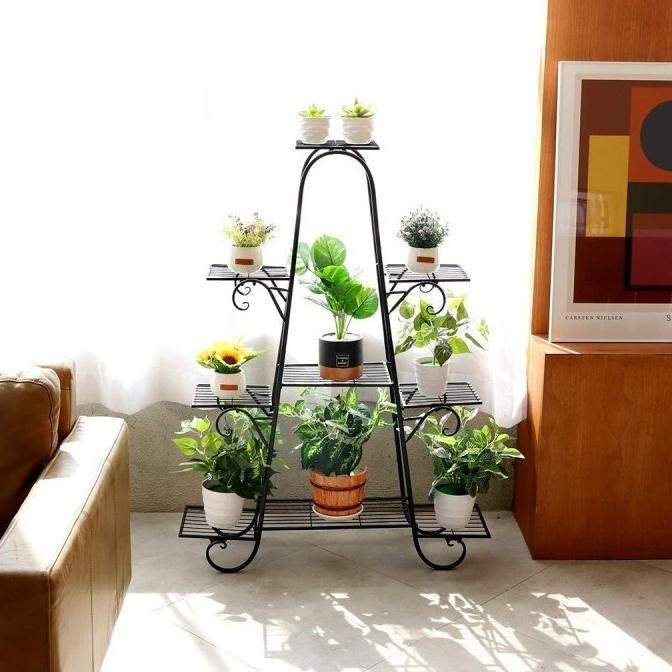 Miliki Goland Rak Bunga Tanaman Hias Minimalis 9 Susun Rak Besi 9 Jiputstore