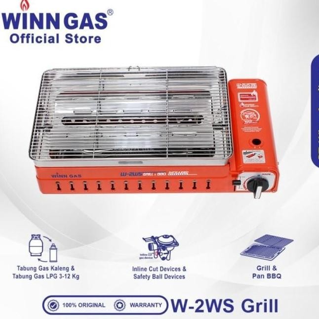 Winn Gas Kompor Grill Portable W2Ws 2 / Kompor Portable Grill Bbq Majasari.Official