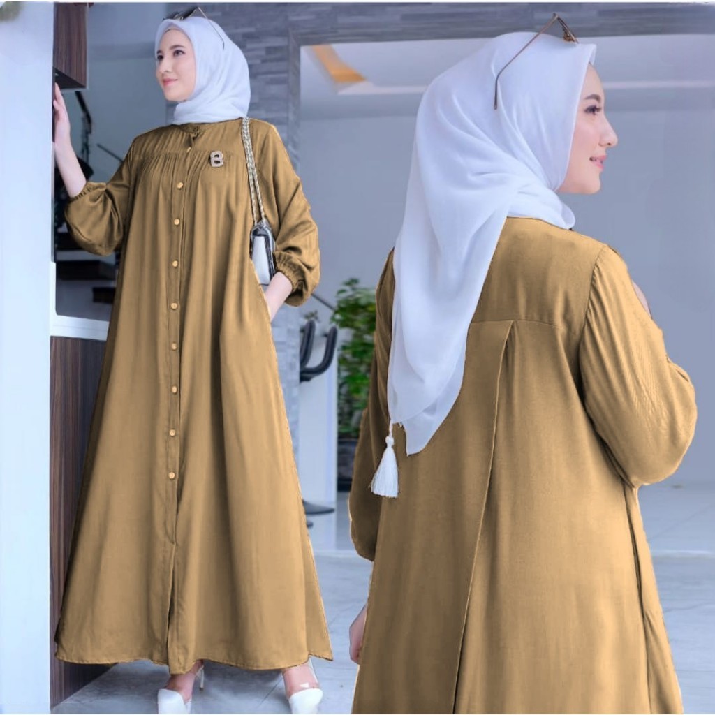 WXL GAMIS CRINKLE EL BARU GAURI MAXI DRESS BAJU GAMIS TERBARU VIRAL KEKINIAN DAN FASHIONABLE JFN