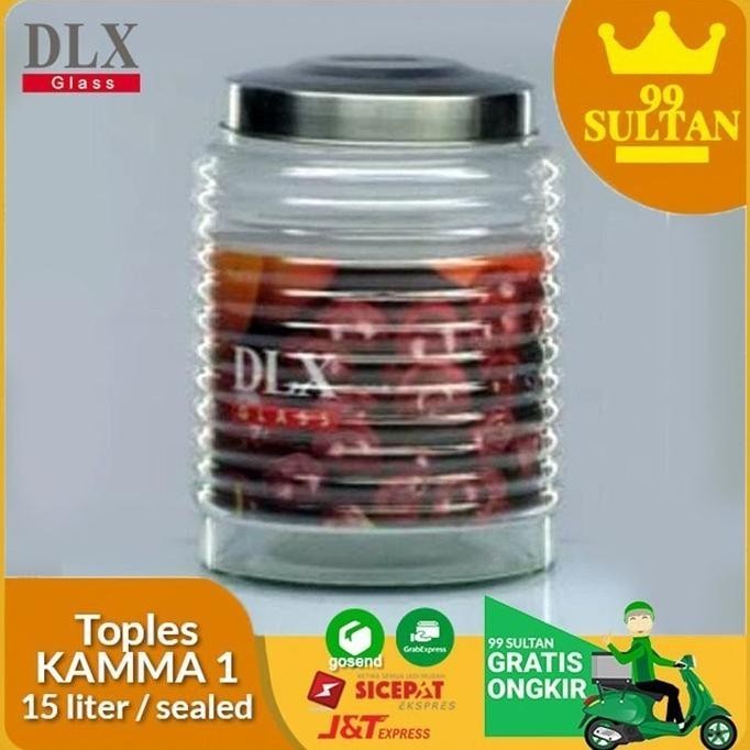 Barang Terlaris Dlx Toples Kaca Kedap Udara | Asinan 1 (15 Liter) | Savanajayaa