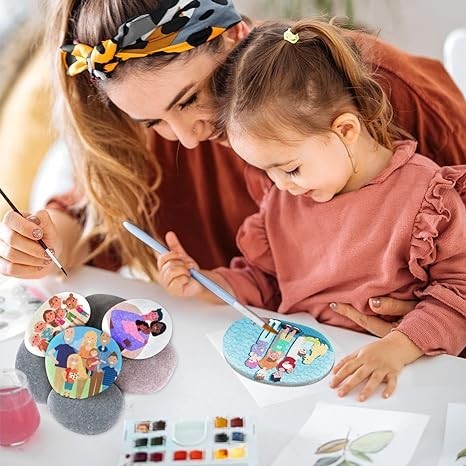 

Batu Sungai River Rocks for Painting untuk Melukis 7 Buah Besar 3.5-5 Inci Lukisan Halus Datar Batu Kerajinan Batu untuk Melukis Batu Hias untuk Lukisan Kerajinan Anak-Anak