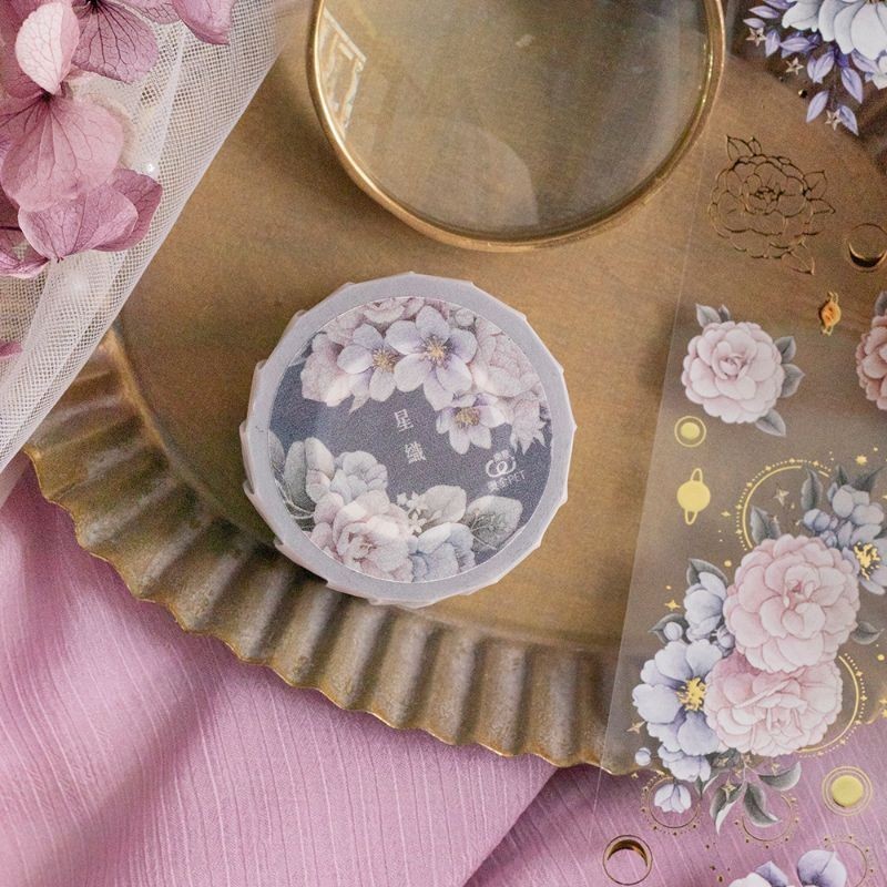 

Loi Design - Stars and Leaf - 5cm Bronzing Clear (Glossy) PET Tape (SAMPLE)