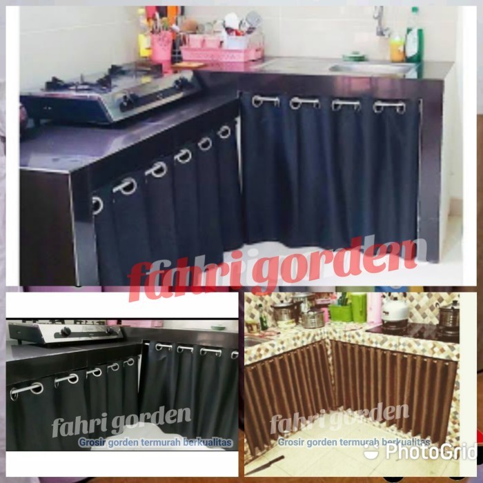 gorden kolong dapur polos blackout import/gorden kolong dapur smokring