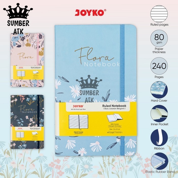 

Produk Unggulan Buku Tulis Catatan Bergaris Ruled Notebook Joyko Nb-726 Flora Diskon