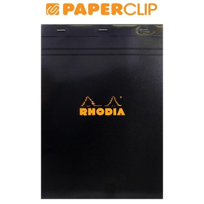 

Hadir Notepad Rhodia N18 Head Stapled Black A4 Squared 182009Expc Trendi