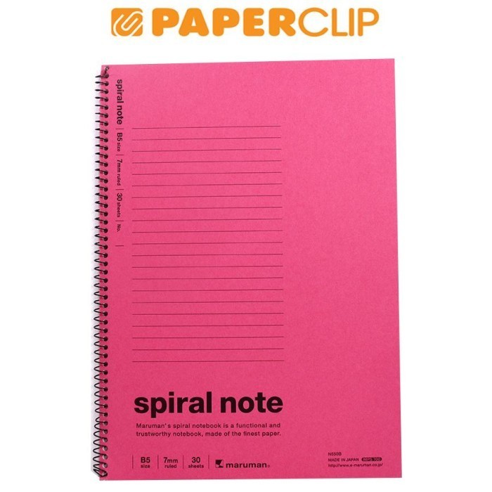 

Star Notebook Maruman Spiral Note B5 N550B Pink Gilaa!!!