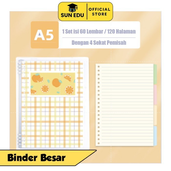 

Terbatas Buku Lose Leaf Binder A5 Notebook 60 Halaman/ Binder Cute Pastel Promo