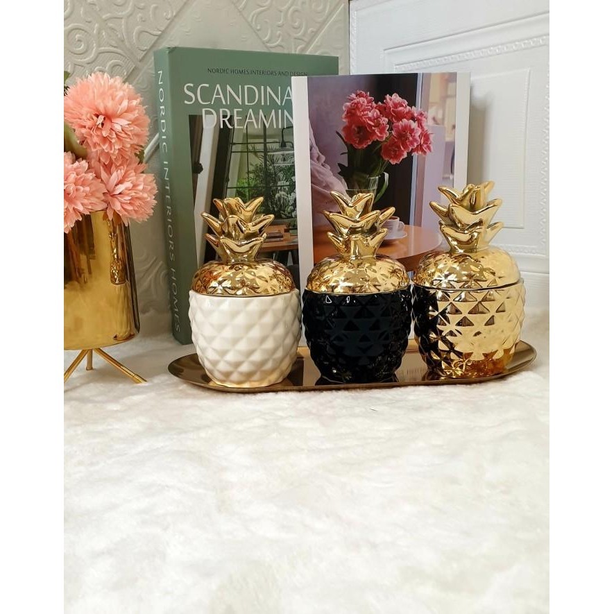 

WowPay Toples Kue Kering Lebaran Imlek Keramik Ceramic Jar Pineapple Best Seller