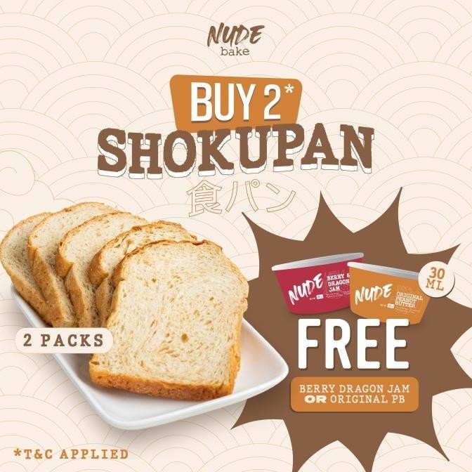 

New 2 Shokupan Free Selai (Berry Dragon Jam / Ori Peanut 30 Gr). Vegan Berkualitas