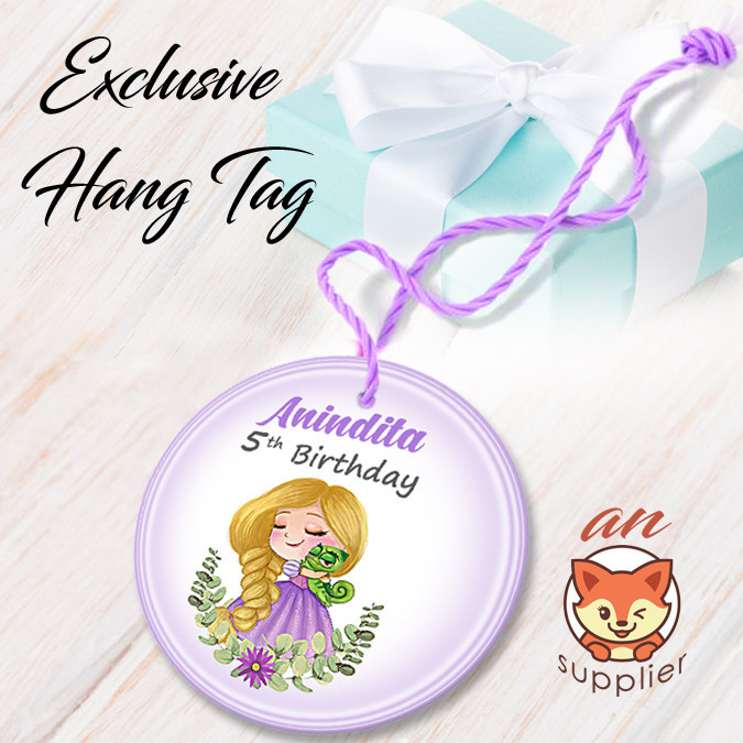 RAPUNZEL 2-1 HANG TAG THANK YOU CARD ULTAH / ULANG TAHUN