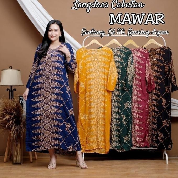 New daster batik busui lengan panjang baju santai - DS Mareta