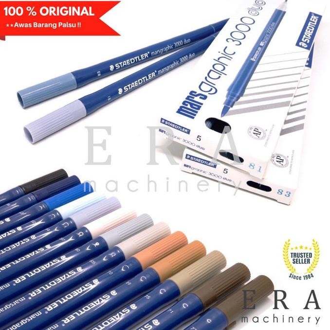 

Miliki Pensil Denim Staedtler Marsgraphic 3000 Duo Marker 81 83 - 83 Dove Grey .,