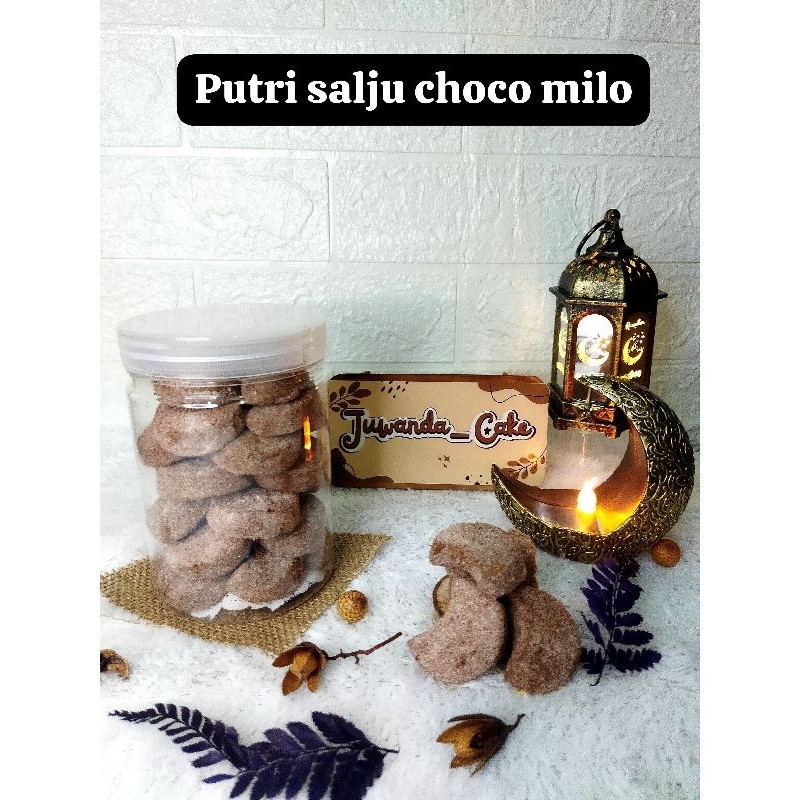 

PUTRI SALJU CHOCO MILO, Kue kering lebaran kemasan toples tabung 800ml