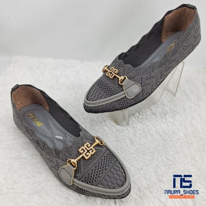 [BEST DEAL] NAURA SHOES ALISHA-PMF67 Sandal Sepatu Wanita Terbaru Pansus Balet Flatshoes Rajut