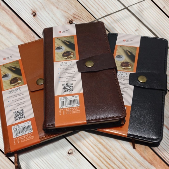 

Terbatas Buku Agenda Kulit Kancing Ukuran 48K /Buku Notebook Kukit Kancing 48K Diskon