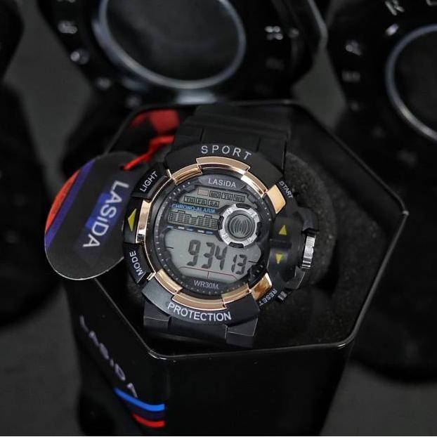 Jam Tangan Pria Lasida Digital Anti Air Gratis Ongkir
