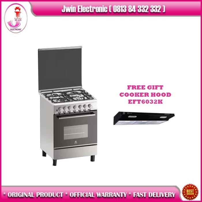 TERBARU! ELECTROLUX EKG6404X KOMPOR FREESTANDING KOMPOR GAS DAN OVEN GAS 80L