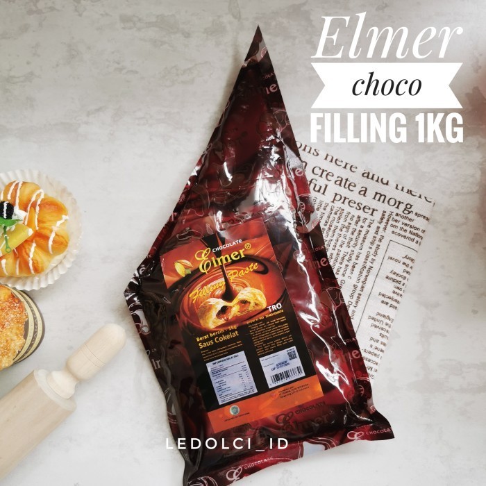 

] ELMER CHOCOLATE FILLING COKLAT PASTA BUNGKUS SEGITIGA 1 KG