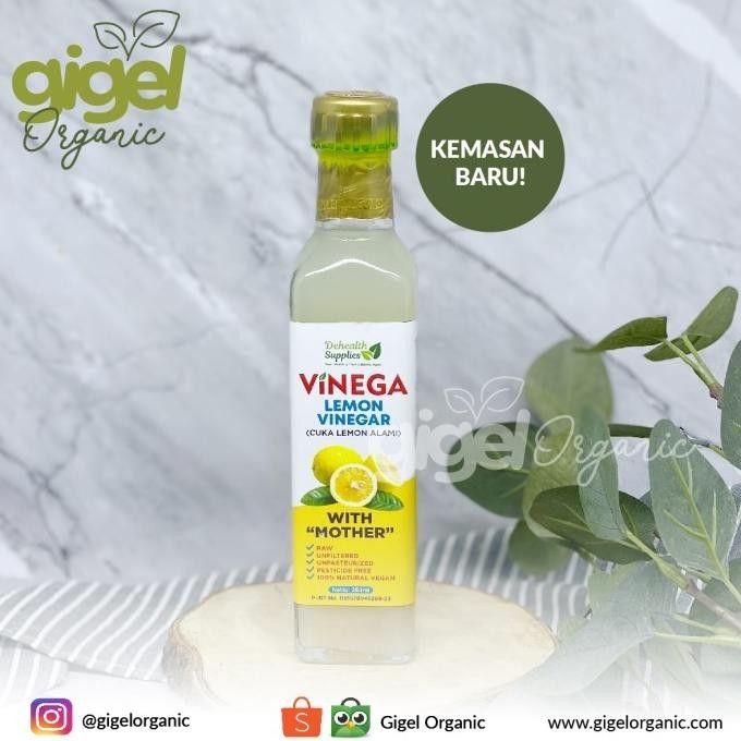 

DeHealth Supplies Vinega Cuka Lemon 250ml Botol Kaca Vinegar